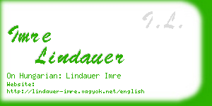 imre lindauer business card